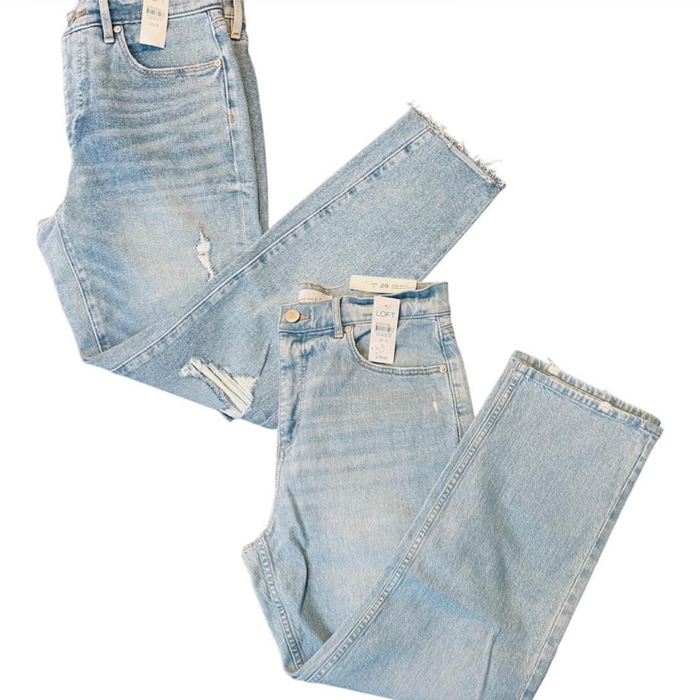 Loft Light Wash Denim Jeans set of 2